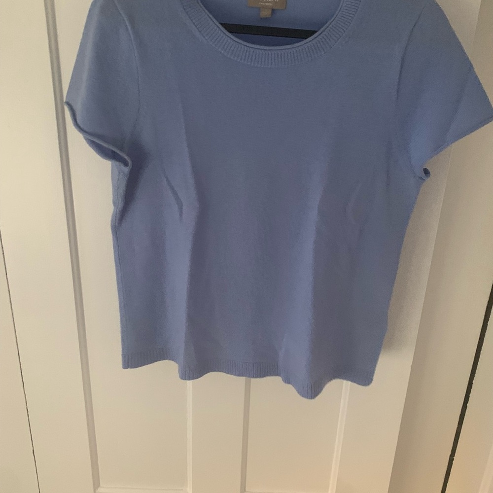 J. Crew Blue Cashmere Short Sleeve T-Shirt
